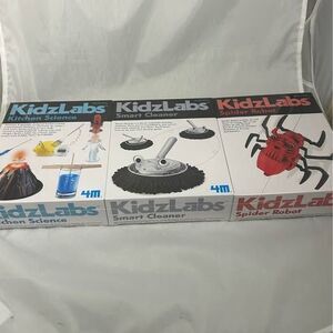 KidzLabs Kitchen Science Smart Cleaner & Spider Robot STEM Kits 3-Pack NIB